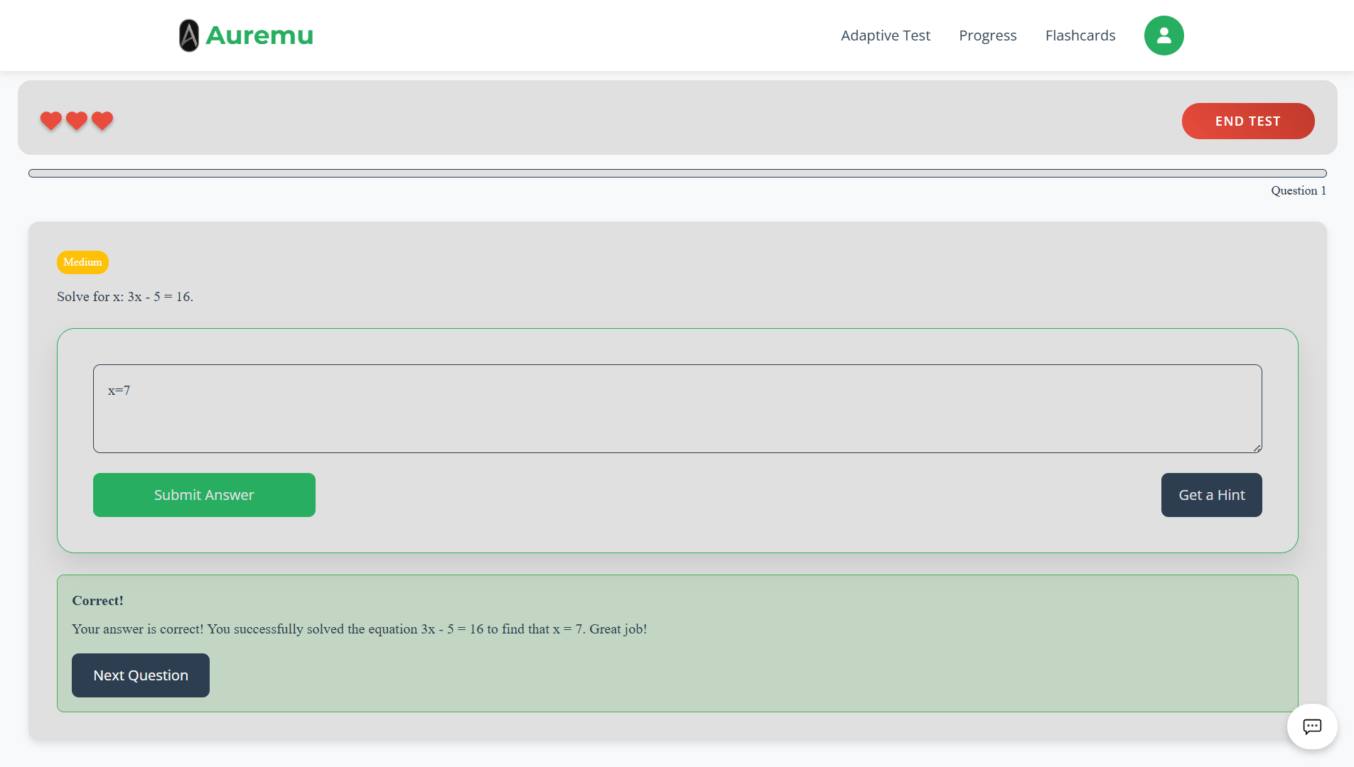 Adaptive testing in action